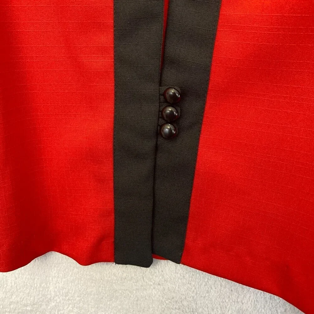 Vintage 90s Jerry Leigh Cherry Red Blazer Womens Size 18‎ Lightweight Steampunk